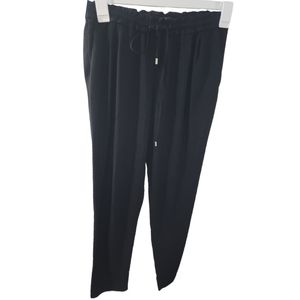 Zara Basic Womens Black Elastic Waist High Waist Slim Fit Dress Pant Size Small
